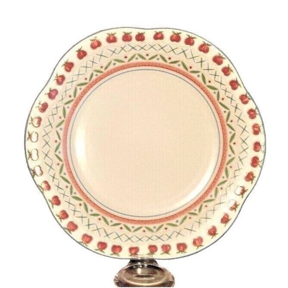Mikasa Country Charm Chop Platter Plate Apple Pattern 12" CM010 Country Image - Picture 1 of 4